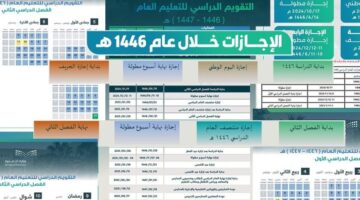 التواريخ الرسمية.. مواعيد إجازات الفصل الدراسي الثالث 1446 في السعودية (وزارة التعليم)