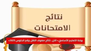«بوابة التعليم الأساسي» الآن.. رابط نتائج صفوف النقل برقم الجلوس 2025 وتوزيع الدرجات الكامل