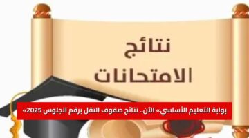 «بوابة التعليم الأساسي» الآن.. رابط نتائج صفوف النقل برقم الجلوس 2025 وتوزيع الدرجات الكامل