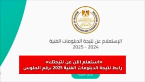 «استعلم الآن عن نتيجتك» رابط نتيجة الدبلومات الفنية 2025 برقم الجلوس (صناعي – تجاري – زراعي – فندقي)