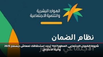 شروط الضمان الاجتماعي المطور 1447 تحدد استحقاقك لمعاش ديسمبر 2025 وآلية الاعتراض