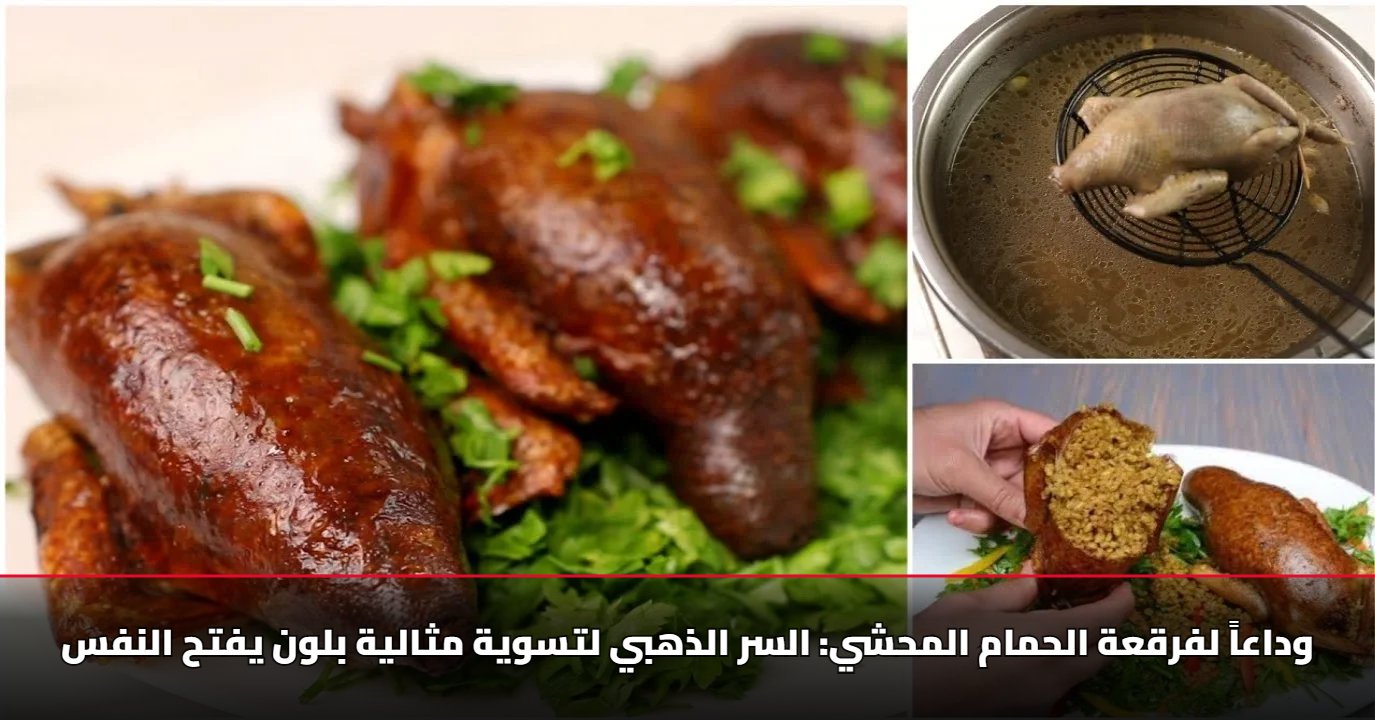 "انفجار الحمام" وداعاً لفرقعة الحمام المحشي.. السر الذهبي لتسوية مثالية بلون يفتح النفس 5 حيلة بسيطة تمنع فرقعة الحمام المحشي.. بتركة واحدة بس