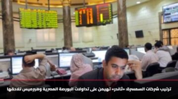 ترتيب شركات السمسرة: «ثاندر» تهيمن على تداولات البورصة المصرية وهيرميس تلاحقها
