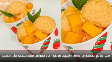 آيس كريم المانجو في 2025: «أسهل طريقة» بـ 3 مكونات فقط لنتيجة مثل الجاهز