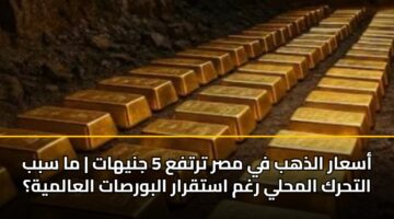 أسعار الذهب في مصر ترتفع 5 جنيهات | ما سبب التحرك المحلي رغم استقرار البورصات العالمية؟