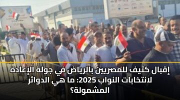 إقبال كثيف للمصريين بالرياض في جولة الإعادة لانتخابات النواب 2025: ما هي الدوائر المشمولة؟