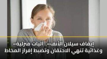 «إيقاف سيلان الأنف».. آليات منزلية وغذائية تنهي الاحتقان وتضبط إفراز المخاط