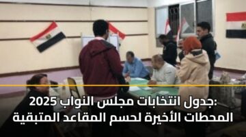 جدول انتخابات مجلس النواب 2025: المحطات الأخيرة لحسم المقاعد المتبقية