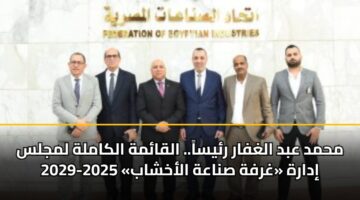 محمد عبد الغفار رئيساً.. القائمة الكاملة لمجلس إدارة «غرفة صناعة الأخشاب» 2025-2029