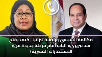 مكالمة السيسي ورئيسة تنزانيا | كيف يفتح «سد نيريري» الباب أمام مرحلة جديدة من الاستثمارات المصرية؟