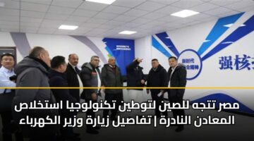 مصر تتجه للصين لتوطين تكنولوجيا استخلاص المعادن النادرة | تفاصيل زيارة وزير الكهرباء