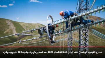 «مصر والأردن» توقعان عقد تبادل الطاقة لعام 2026 بعد تصدير كهرباء بقيمة 28 مليون دولار