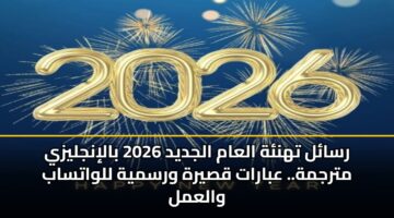 رسائل تهنئة العام الجديد 2026 بالإنجليزي مترجمة.. عبارات قصيرة ورسمية للواتساب والعمل