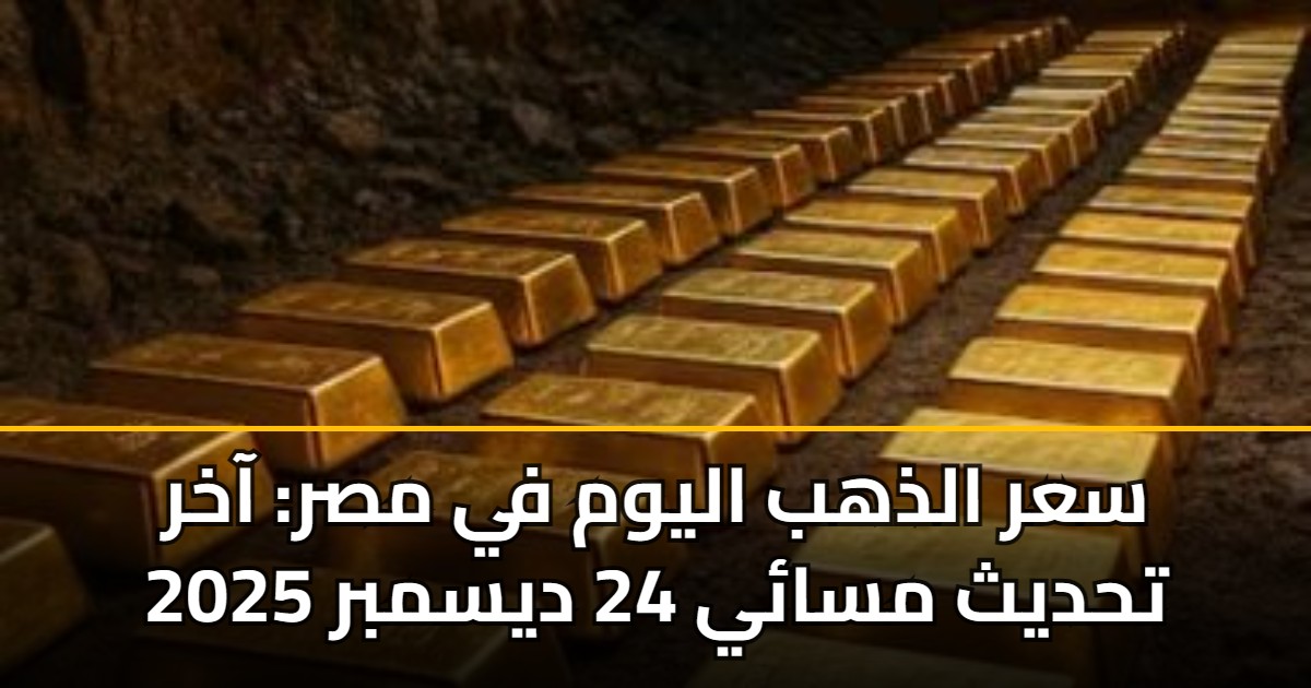 سعر الذهب اليوم في مصر: آخر تحديث مسائي 24 ديسمبر 2025 5 سعر الذهب اليوم في مصر: آخر تحديث مسائي 24 ديسمبر 2025