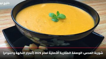 شوربة العدس: الوصفة المصرية الأصلية لعام 2025 [أسرار النكهة والقوام]