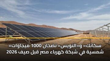 «سكاتك» و«النويس» تضخان 1000 ميجاوات شمسية في شبكة كهرباء مصر قبل صيف 2026
