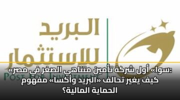 «سوا» أول شركة تأمين متناهي الصغر في مصر: كيف يغير تحالف «البريد وأكسا» مفهوم الحماية المالية؟