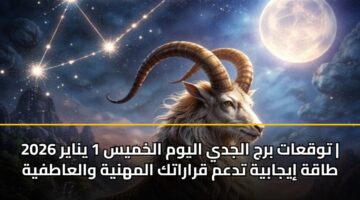 توقعات برج الجدي اليوم الخميس 1 يناير 2026 | طاقة إيجابية تدعم قراراتك المهنية والعاطفية