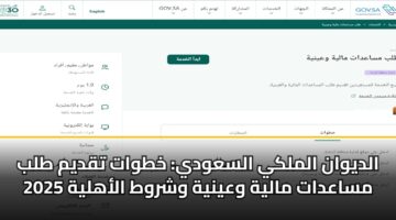 الديوان الملكي السعودي: خطوات تقديم طلب مساعدات مالية وعينية وشروط الأهلية 2025
