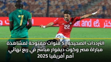 الترددات الصحيحة | 5 قنوات مفتوحة لمشاهدة مباراة مصر وكوت ديفوار مباشر في ربع نهائي أمم أفريقيا 2025