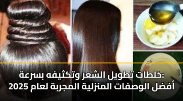 خلطات تطويل الشعر وتكثيفه بسرعة: أفضل الوصفات المنزلية المجربة لعام 2025