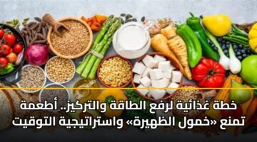 خطة غذائية لرفع الطاقة والتركيز.. أطعمة تمنع «خمول الظهيرة» واستراتيجية التوقيت