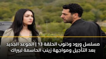 مسلسل ورود وذنوب الحلقة 13 | الموعد الجديد بعد التأجيل ومواجهة زينب الحاسمة لبيراك