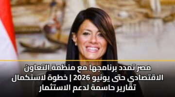 مصر تمدد برنامجها مع منظمة التعاون الاقتصادي حتى يونيو 2026 | خطوة لاستكمال تقارير حاسمة لدعم الاستثمار