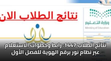 نتائج الطلاب 1447: رابط وخطوات الاستعلام عبر نظام نور برقم الهوية للفصل الأول