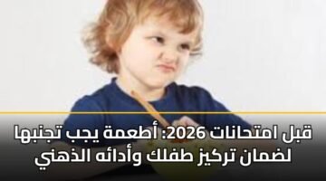 قبل امتحانات 2026: أطعمة يجب تجنبها لضمان تركيز طفلك وأدائه الذهني