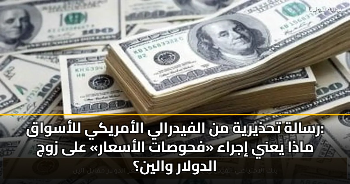 رسالة تحذيرية من الفيدرالي الأمريكي للأسواق: ماذا يعني إجراء «فحوصات الأسعار» على زوج الدولار والين؟ 5 رسالة تحذيرية من الفيدرالي الأمريكي للأسواق: ماذا يعني إجراء «فحوصات الأسعار» على زوج الدولار والين؟