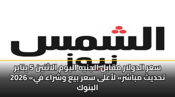 سعر الدولار مقابل الجنيه اليوم الاثنين 5 يناير 2026 «تحديث مباشر» لأعلى سعر بيع وشراء في البنوك