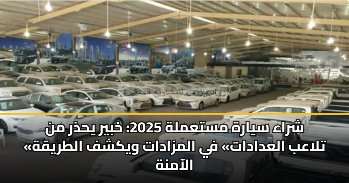شراء سيارة مستعملة 2025: خبير يحذر من «تلاعب العدادات» في المزادات ويكشف الطريقة الآمنة