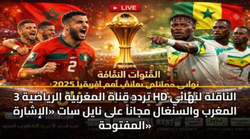 تردد قناة المغربية الرياضية 3 Hd الناقلة لنهائي المغرب والسنغال مجاناً على نايل سات «الإشارة المفتوحة»