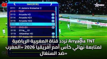 تردد قناة المغربية الرياضية Arryadia Tnt لمتابعة نهائي كأس أمم أفريقيا 2026 «المغرب ضد السنغال»