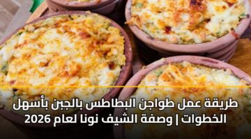 طريقة عمل طواجن البطاطس بالجبن بأسهل الخطوات | وصفة الشيف نونا لعام 2026