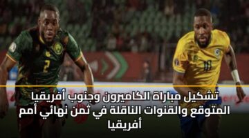 تشكيل مباراة الكاميرون وجنوب أفريقيا المتوقع والقنوات الناقلة في ثمن نهائي أمم أفريقيا