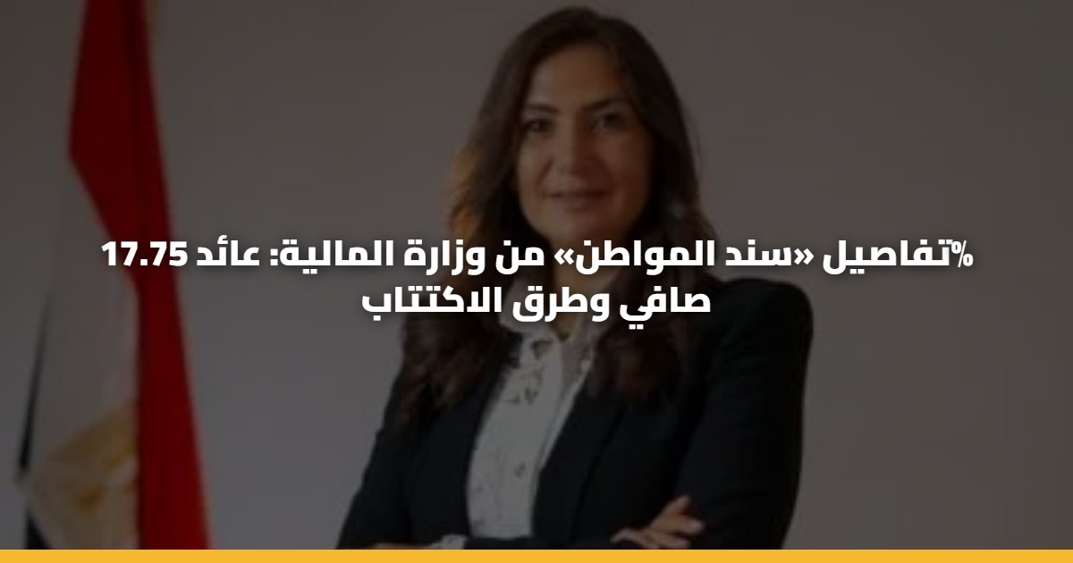 تفاصيل «سند المواطن» من وزارة المالية: عائد 17.75% صافي وطرق الاكتتاب 5 تفاصيل «سند المواطن» من وزارة المالية: عائد 17.75% صافي وطرق الاكتتاب