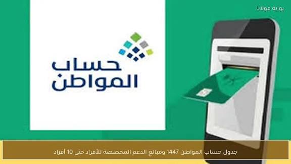 احسب دعمك بسهولة الآن.. حاسبة حساب المواطن مع الدعم الإضافي لعام 1447 تكشف قيمة الاستحقاق الشهري للأسر السعودية بخطوات بسيطة 5 احسب دعمك بسهولة الآن.. حاسبة حساب المواطن مع الدعم الإضافي لعام 1447 تكشف قيمة الاستحقاق الشهري للأسر السعودية بخطوات بسيطة