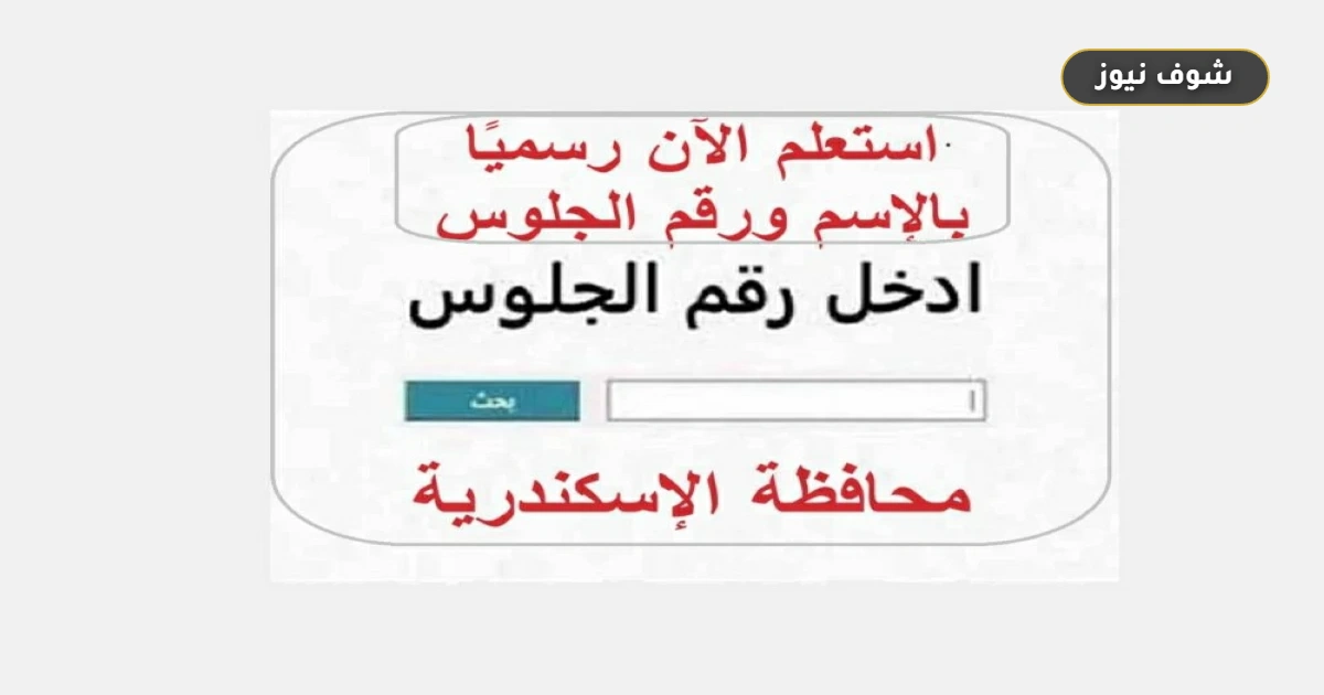 رابط نتيجة الشهادة الإعدادية بالإسكندرية 2026 للاستعلام برقم الجلوس فور اعتمادها
