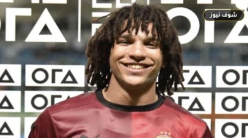 مروان عثمان حاصدًا لجائزة رجل مباراة سيراميكا كليوباترا والاتحاد السكندري بعد ثلاثية الجولة الثانية