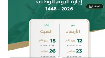 إجازة اليوم الوطني السعودي 96 تداول ومواعيد عطلة الموظفين والمدارس لعام 2026