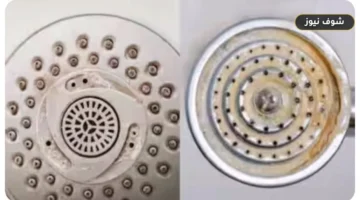 تنظيف رأس الدش من الترسبات الجيرية باستخدام حمض الستريك