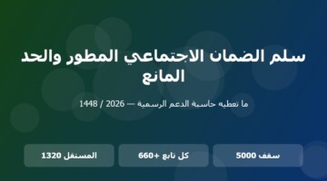 كم يكون راتب الضمان الاجتماعي الجديد 1448 في السعودية؟.. استحقاق الفرد والحد المانع للضمان المطور 2026